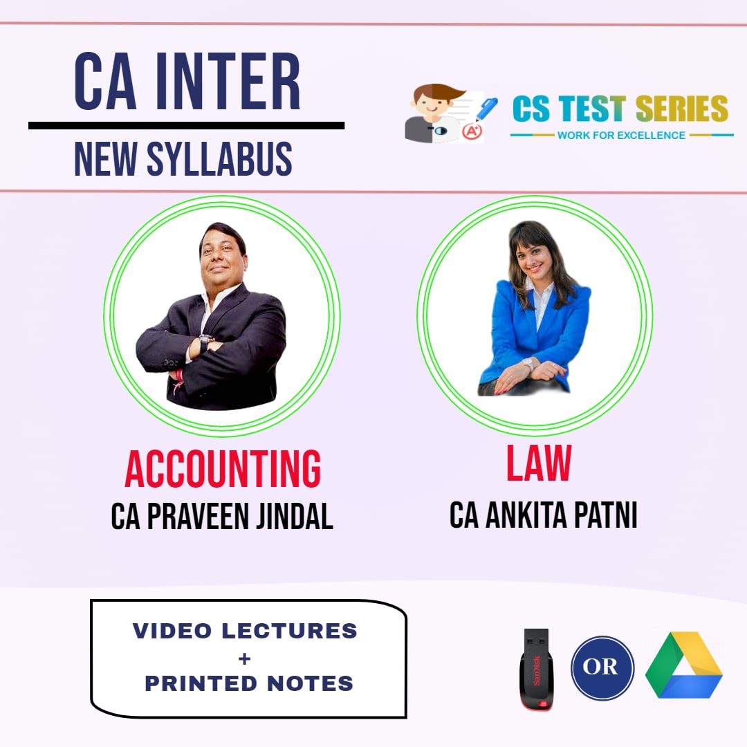 CA INTERMEDIATE COMBO ACCOUNTING AND CORPORATE AND OTHER LAWS COMBO Full Lectures By CA Pravin Jindal CA Ankita Patni